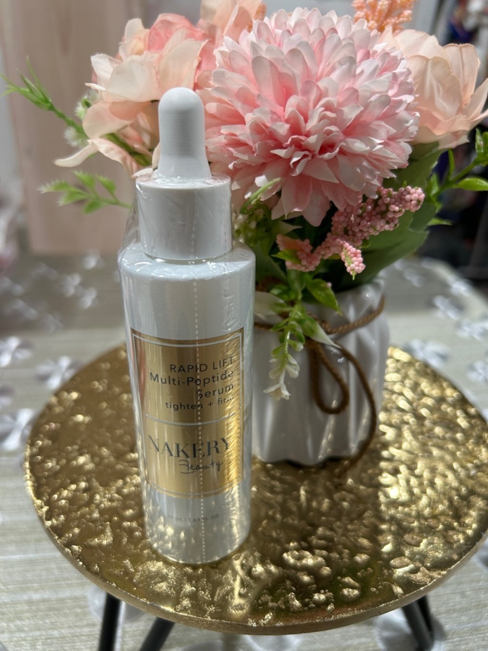 Nakery Beauty Rapid Lift Multi-Peptide Serum — White & Gold